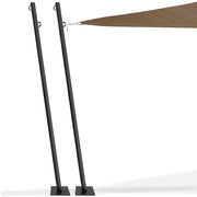 IDMarket - Set di 2 pali per vele ombreggianti H.220 CM con pali e basi in acciaio