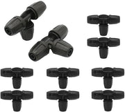 Adattatore a 3 vie per irrigazione - Installazione facile - 8/11 mm - Systema di irrigazione a goccia - Per giardino e agricoltura - 10 pezzi