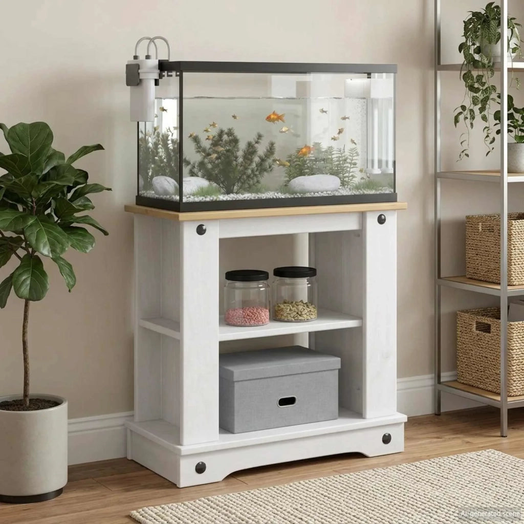 Supporto per Acquario Corona Bianco e marrone 60 x 30 x 60 cm 42034032