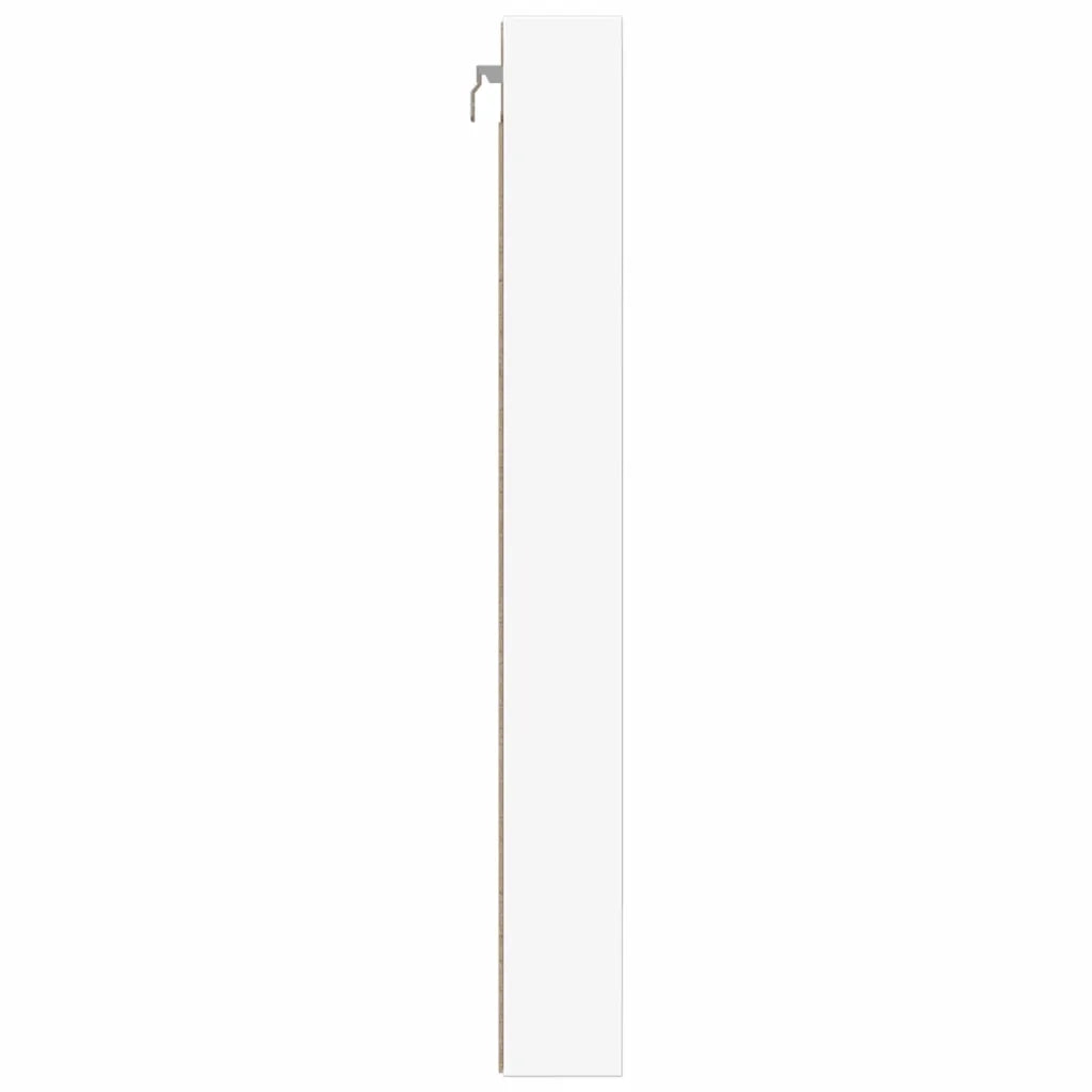 Armadietto con Vetrina Bianco 100x8,5x75 cm Legno Multistrato CFW4766143
