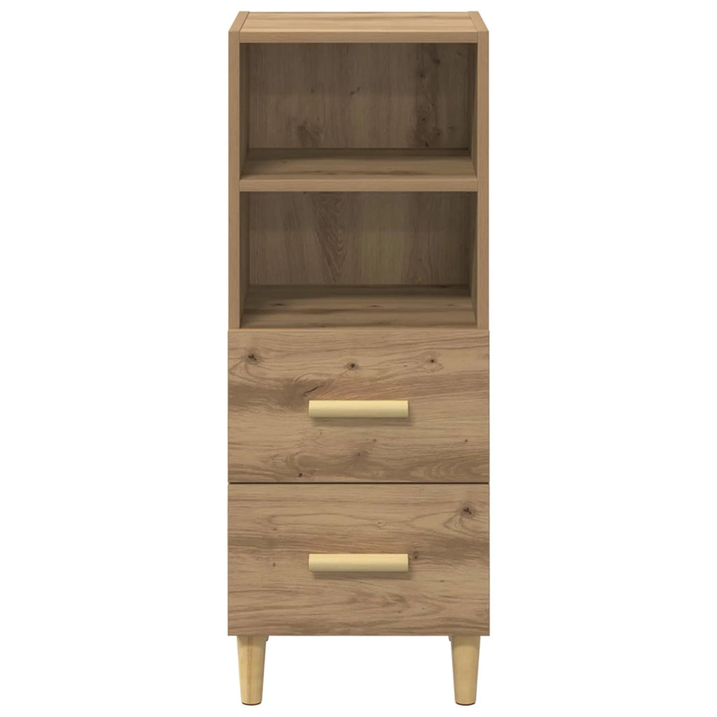 Credenza | Madia | Buffet da pranzo | Armadio da pranzo rovere artigianale 34 x 34,5 x 90 cm Legno multistrato