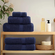 vidaXL Panni per il viso SOLUND 2 pcs Blu marino Cotone