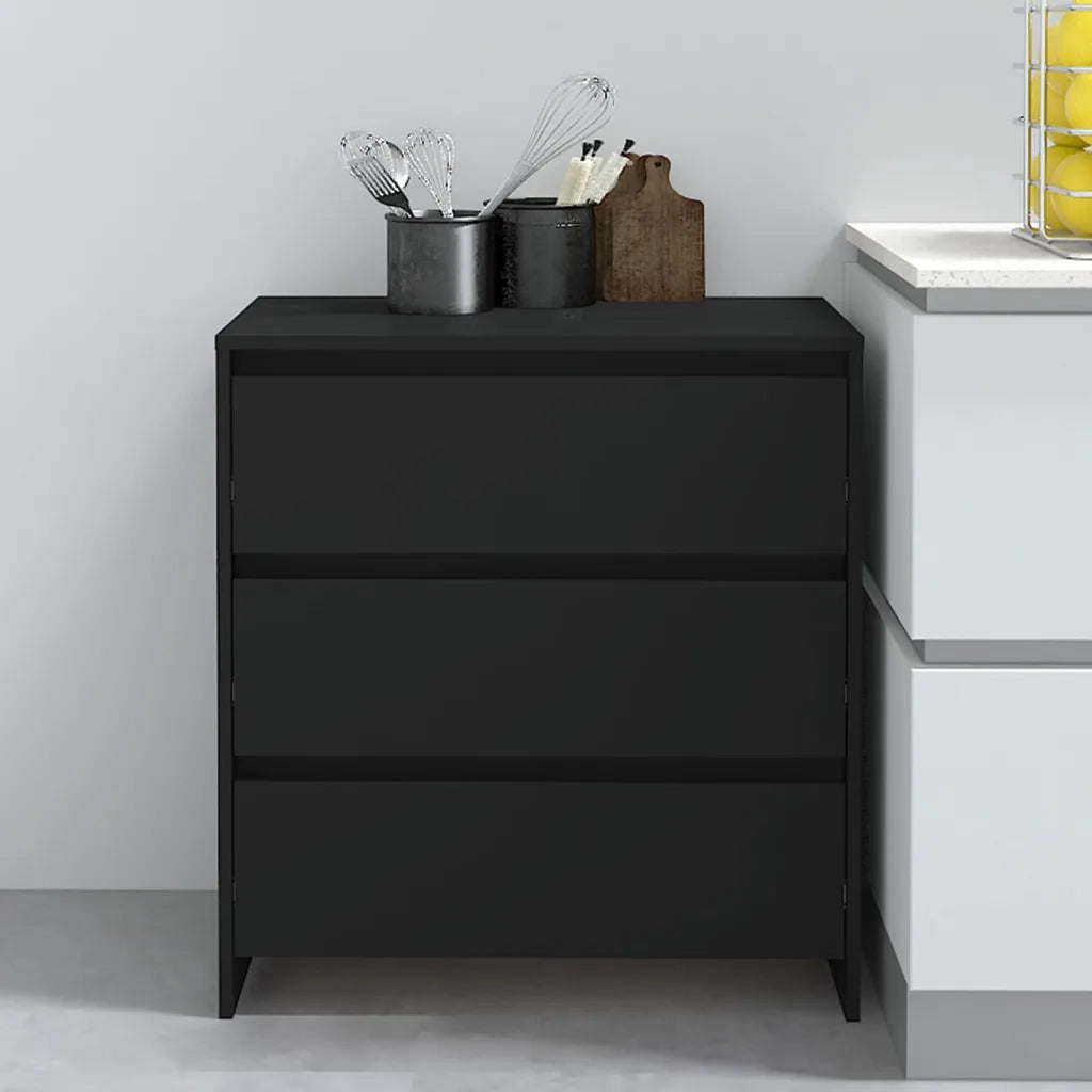 Credenza Nera 70x41x75 cm in Truciolato 809747