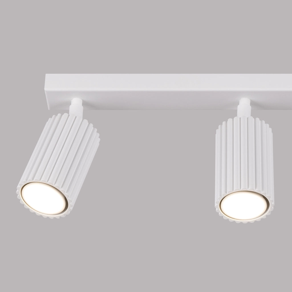 Plafoniera moderna bianca barra 45 cm 3 spot GU10 Pure