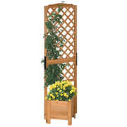 Fioriera con griglia per piante ¨C zephmum ¨C Legno di pino 54.5x52x180 cm