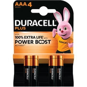 PILA MINI STILO AAA PLUS POWER BOOST DURACELL - ALCALINA VOLT 1,5 CF=PZ 4- 10 confezioni