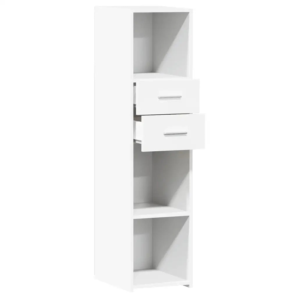 Credenza Bianca 30x42,5x124 cm in Legno Multistrato 846152