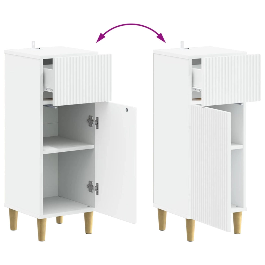 Mobiletto da Bagno ARNHEM Bianco 30 x 31 x 80 cm 896605