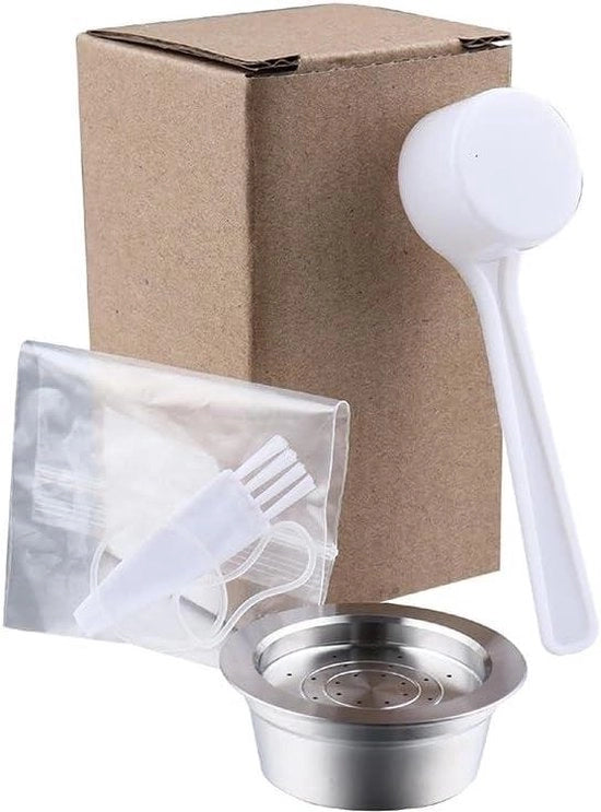 Kit di capsule per caffè riciclabili per macchine MODO MIO JOLIE/A ESPRIA - Filtro capsule riciclabili - Argento