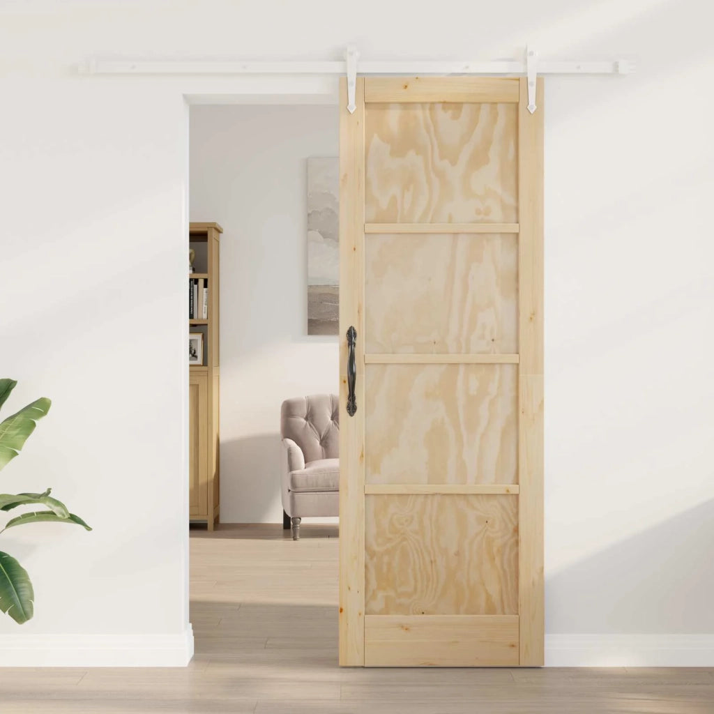 Porta scorrevole ORKDAL Naturale e Bianco 73,5 x 211 cm 3445585