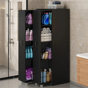 LIBRERIA Estensibile su Ruote 51,5 x 41 x 158 cm MDF Nero