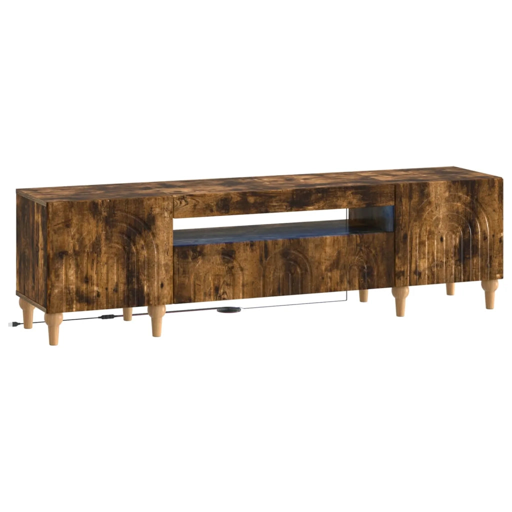 Mobile TV LED Rovere Fumo Legno ingegnerizzato 896250