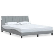 Letto matrimoniale | Letto per adulti | Giroletto senza Materasso Hanko Grigio Chiaro 160x200 cm Tessuto
