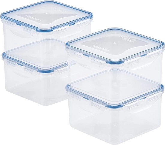 Pack di 4 Contenitore Quadrato A Secco 40,58 oz / 5,07 tazza