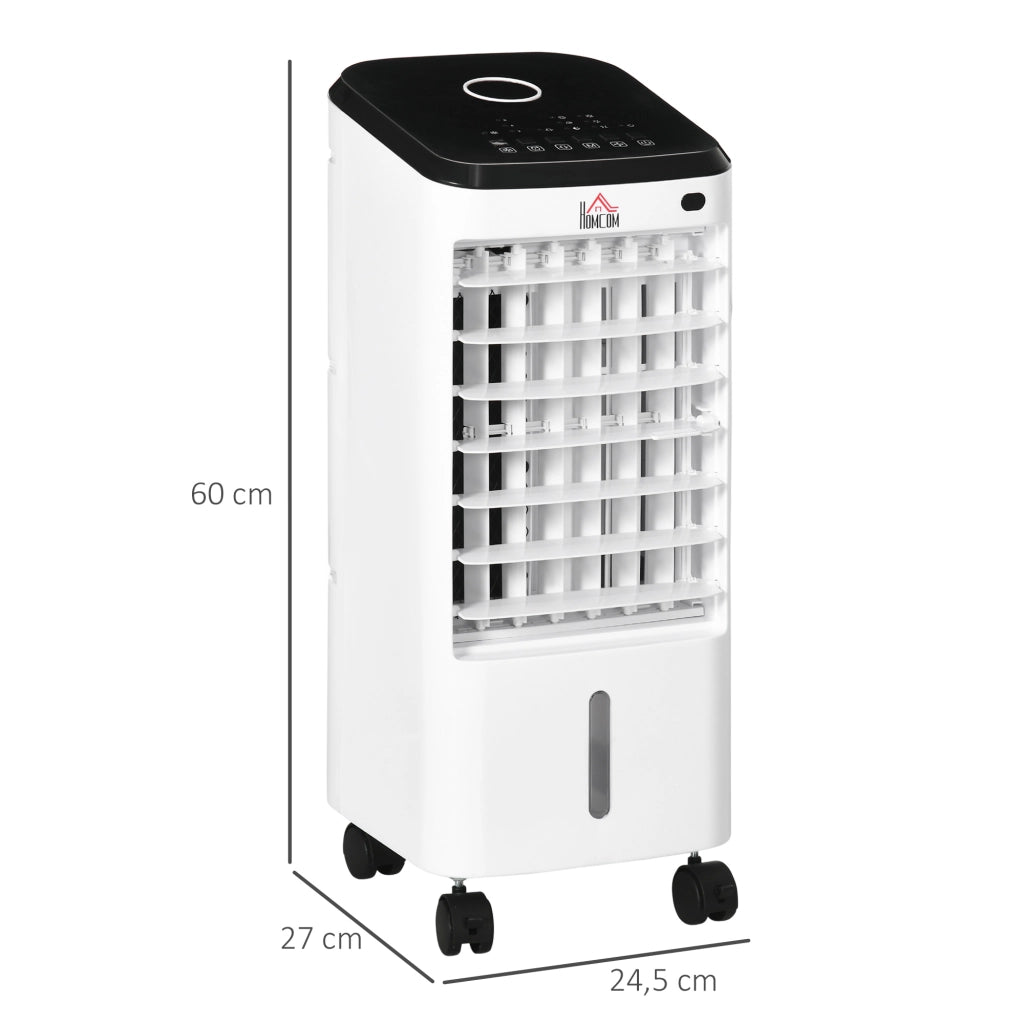 Ventilatore Raffreddatore Umidificatore 3 in 1 ¨C Zephmum ¨C Bianco con Telecomando e Ruote