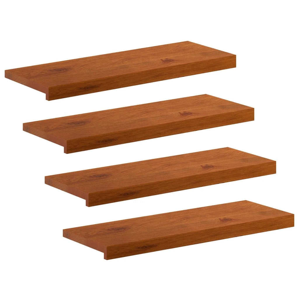 Gradini per Scale 4 pz 80 x 25 x 2 cm Marrone 3449322