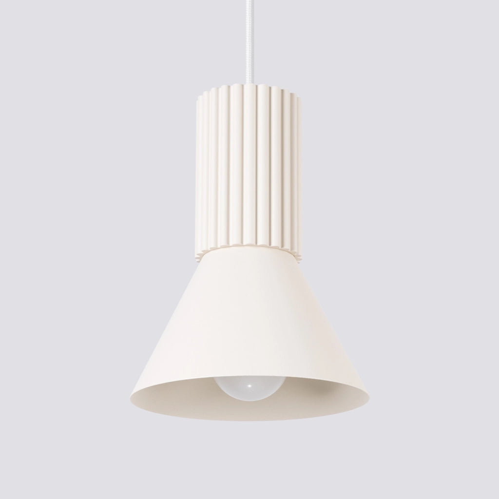 Lampada a sospensione moderna beige cono E14 MOLDEA Pure Lume