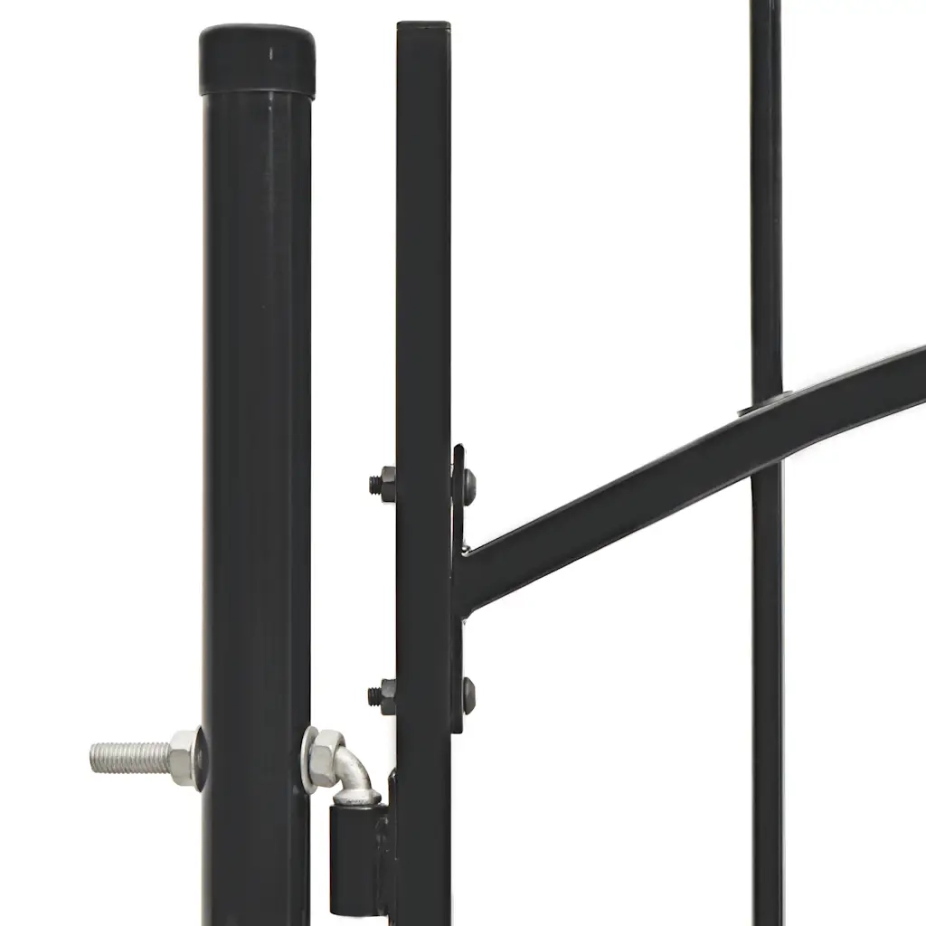 Cancello da Giardino Woerden in Acciaio 1x1,25m Nero 143059