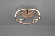 CHARIVARI PLAFONIERA LED 20W · 1x 2500lm, 3000K OTTONE SATINATO ELLISSI DIMMERABILE CON INTERRUTTORE D. 41CM