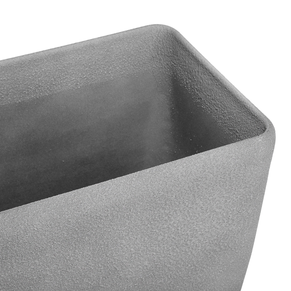 Set di 2 vasi per piante polvere di pietra grigio chiaro 74 x 32 cm accessori per interni e interni moderni e minimalisti