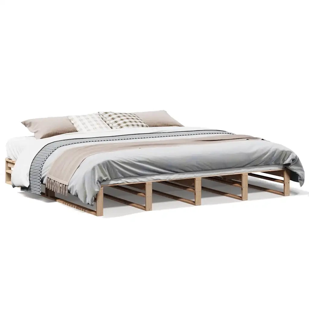 Letto senza Materasso 200x200 cm in Legno Massello di Pino 3302321