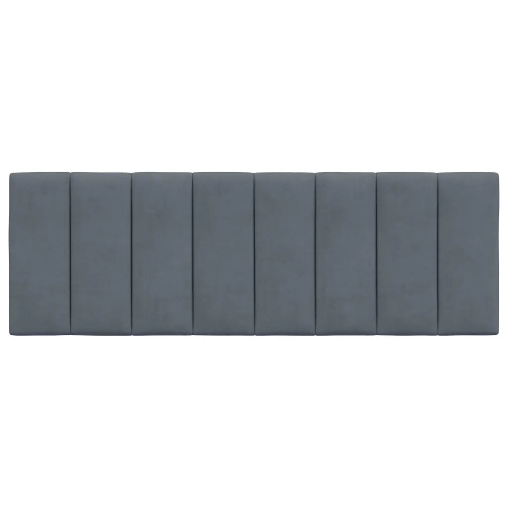 Cuscino Testiera Hanko Grigio Scuro 120 cm in Velluto 374662