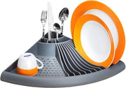 Organizzatore di cucina a forma di angolo in polipropilene grigio - dimensioni 50 x 9 x 35 cm