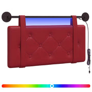 Testiera | Testata sospesa Con luce LED Rosso Vino Similpelle