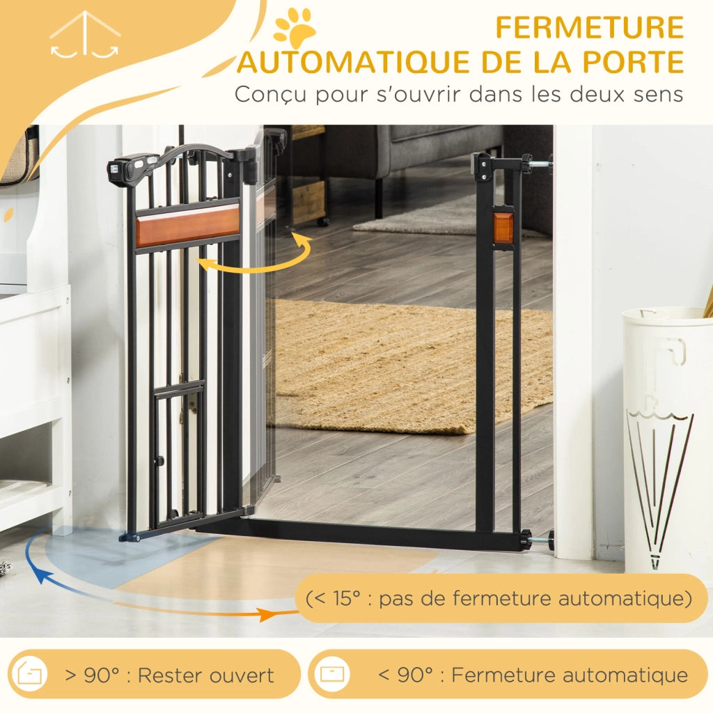 Barriera di Sicurezza per Bambini e Animali ¨C zephmum ¨C Legno Pino Nero 74-80 cm