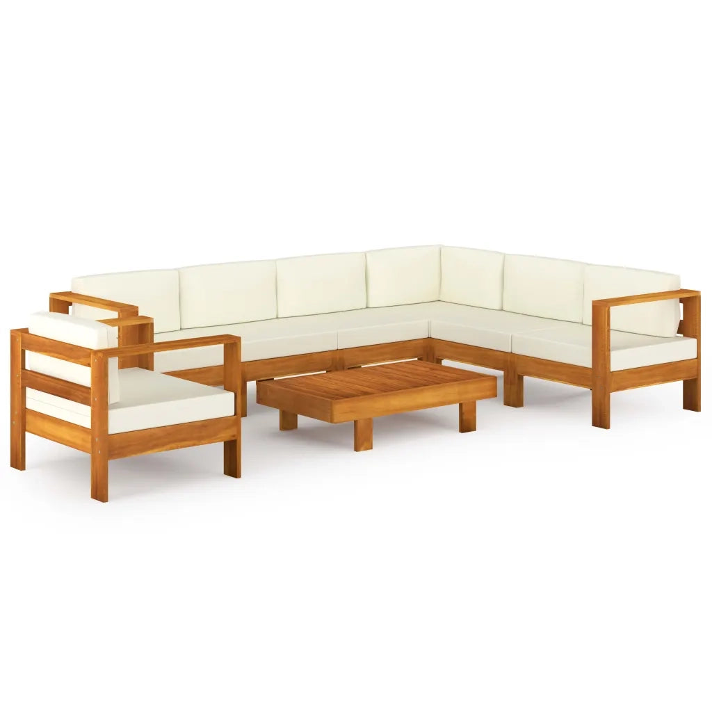 Set da Giardino 8 pz con Cuscini 100x60 cm Legno di Acacia 3057938