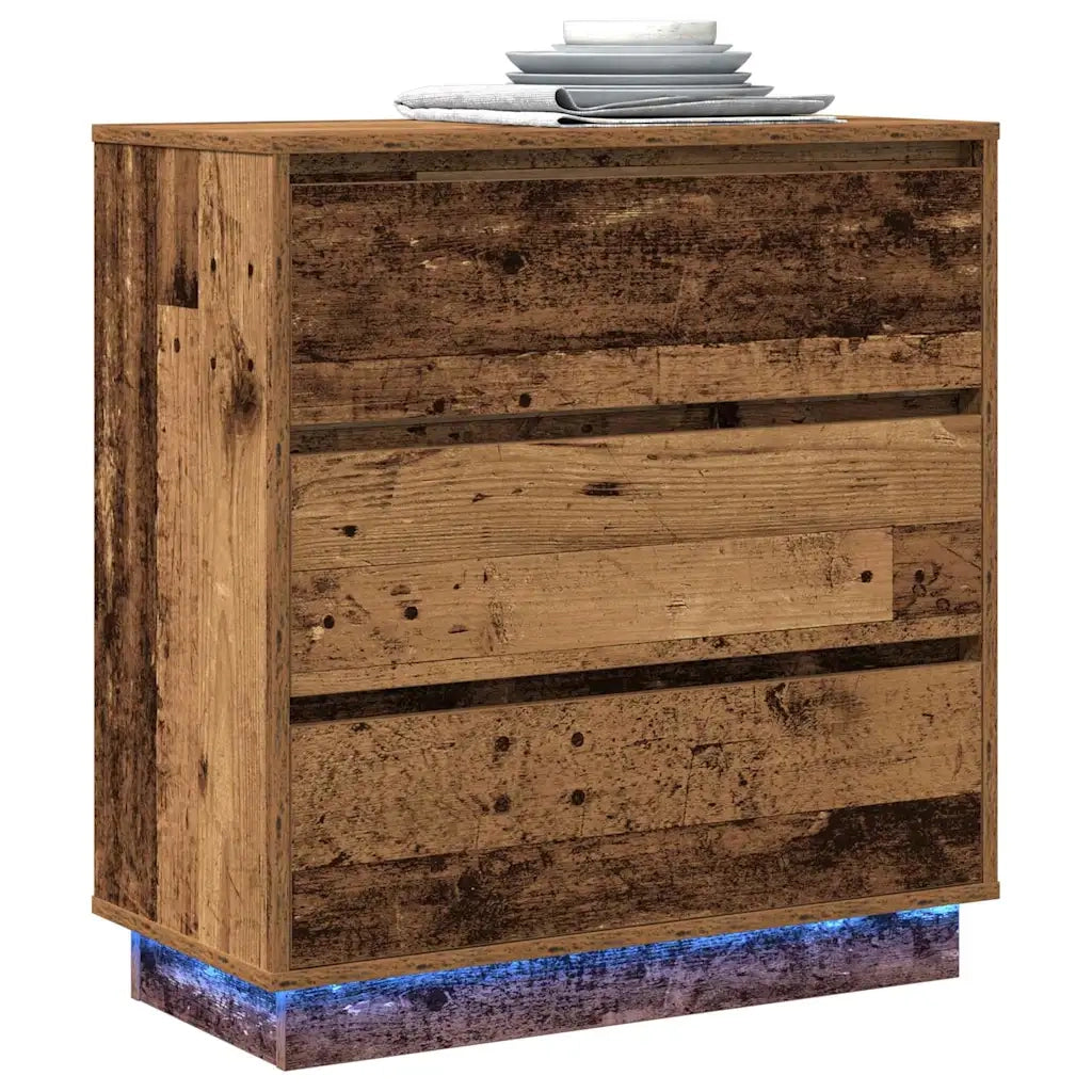 Comodino | Armadio da Notte | Mobiletto da notte con cassetto Legno vecchio 71 x 34,5 x 75 cm