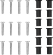 Accessori di fissaggio 12 pezzi - Viti M5 - Bucature RVS - Gomme/Messingschiotti - Resistente allo shock - Utilizzo duraturo