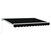 Tenda da Sole | Tenda retrattile manuale Nero 3,5 x 2,5 m