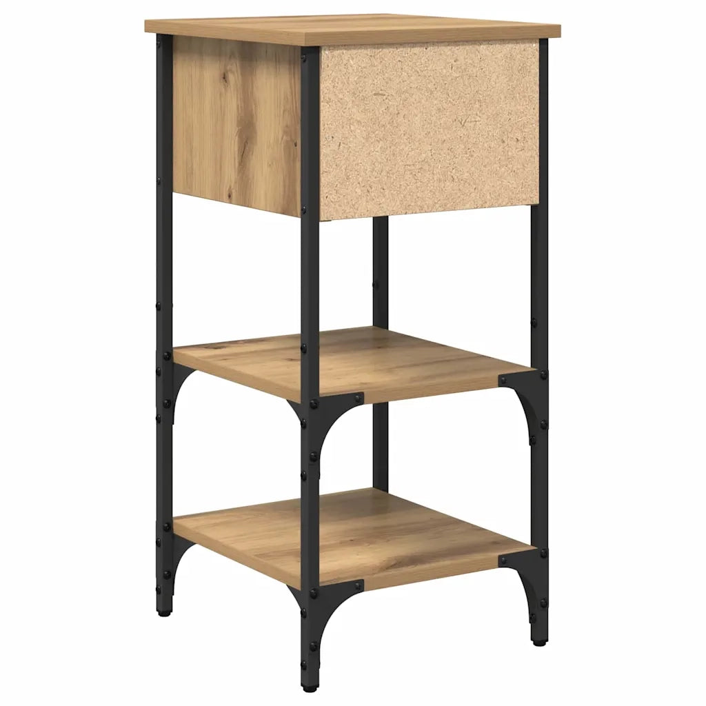 Armadio da Notte con cassetto 2 pcs Marrone 33.5 x 36 x 70 cm 871239