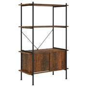 Scaffalatura 4 Livelli con Mobile 80x40x130 cm Acciaio e Legno CFW6126040