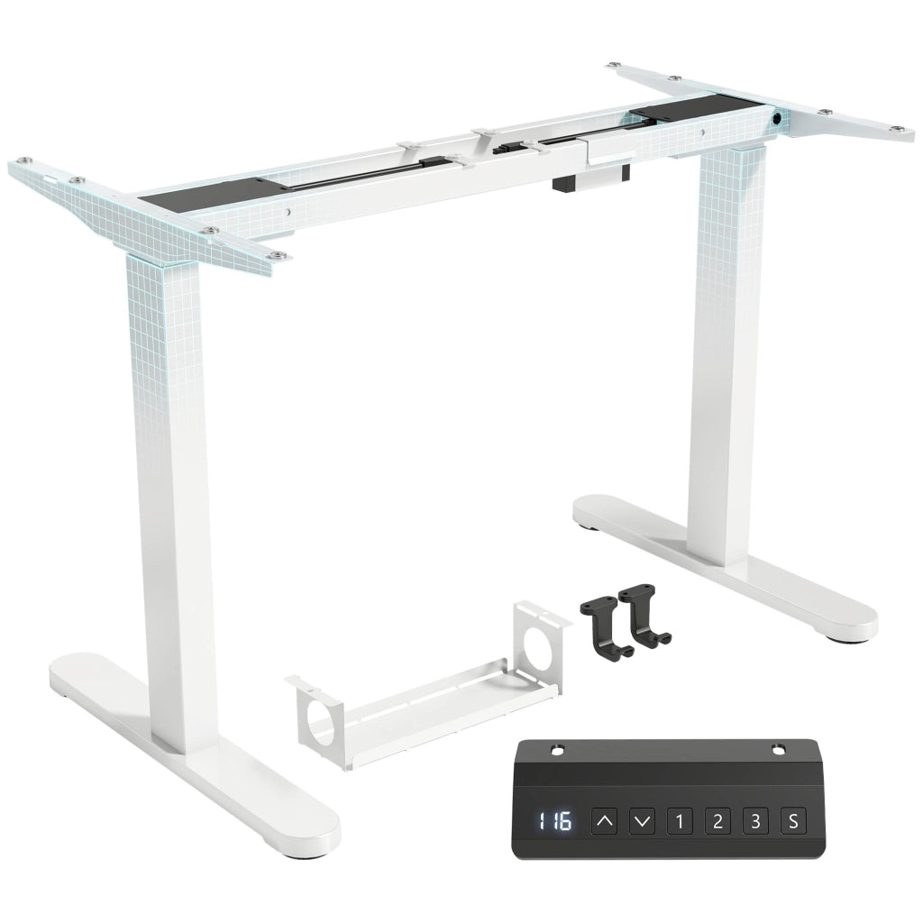Scrivania Elettrica Regolabile in Altezza con Memoria ¨C Zephmum ¨C Bianco 120x60x70