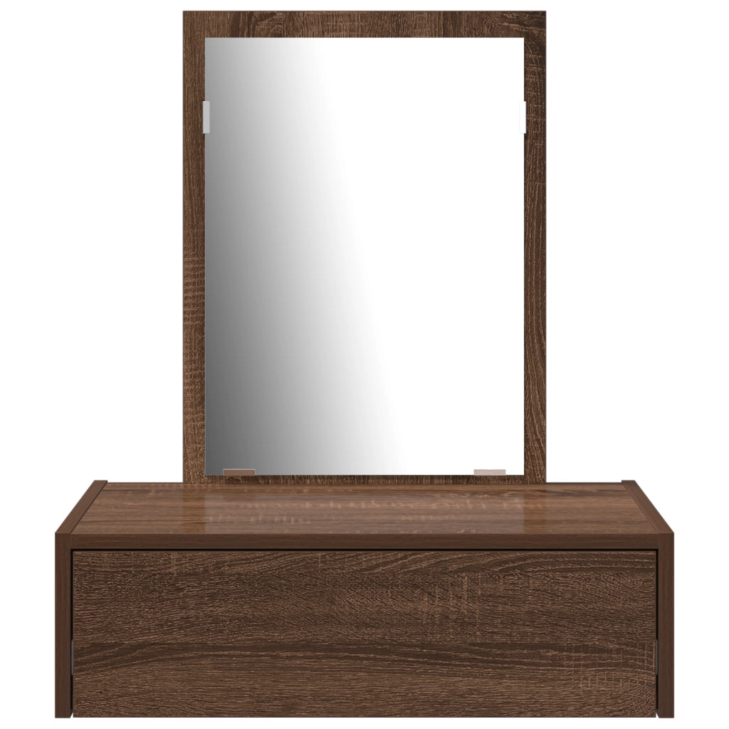 Tavolo da Toeletta a Muro Rovere Marrone 60x40x70 cm