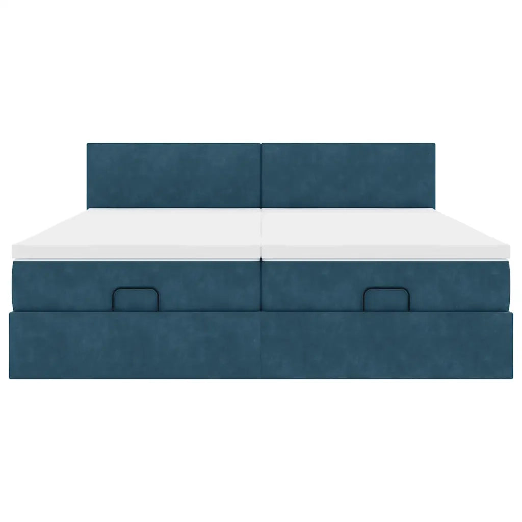 Struttura Letto Pouf con Materassi 180x200 cm Velluto 3312909