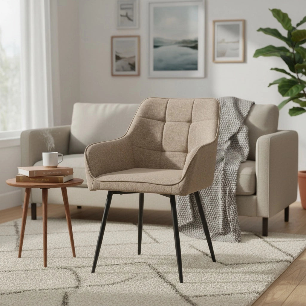 Sedia da pranzo imbottita con braccioli alti - Xylo - Set di 2 confortevoli
