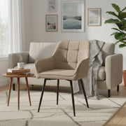 Sedia da pranzo imbottita con braccioli alti - Xylo - Set di 2 confortevoli