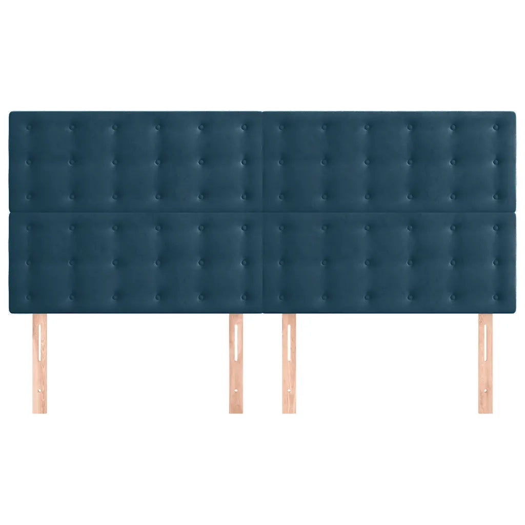 Testiera Blu Scuro 160x5x118/128 cm Velluto 3116824