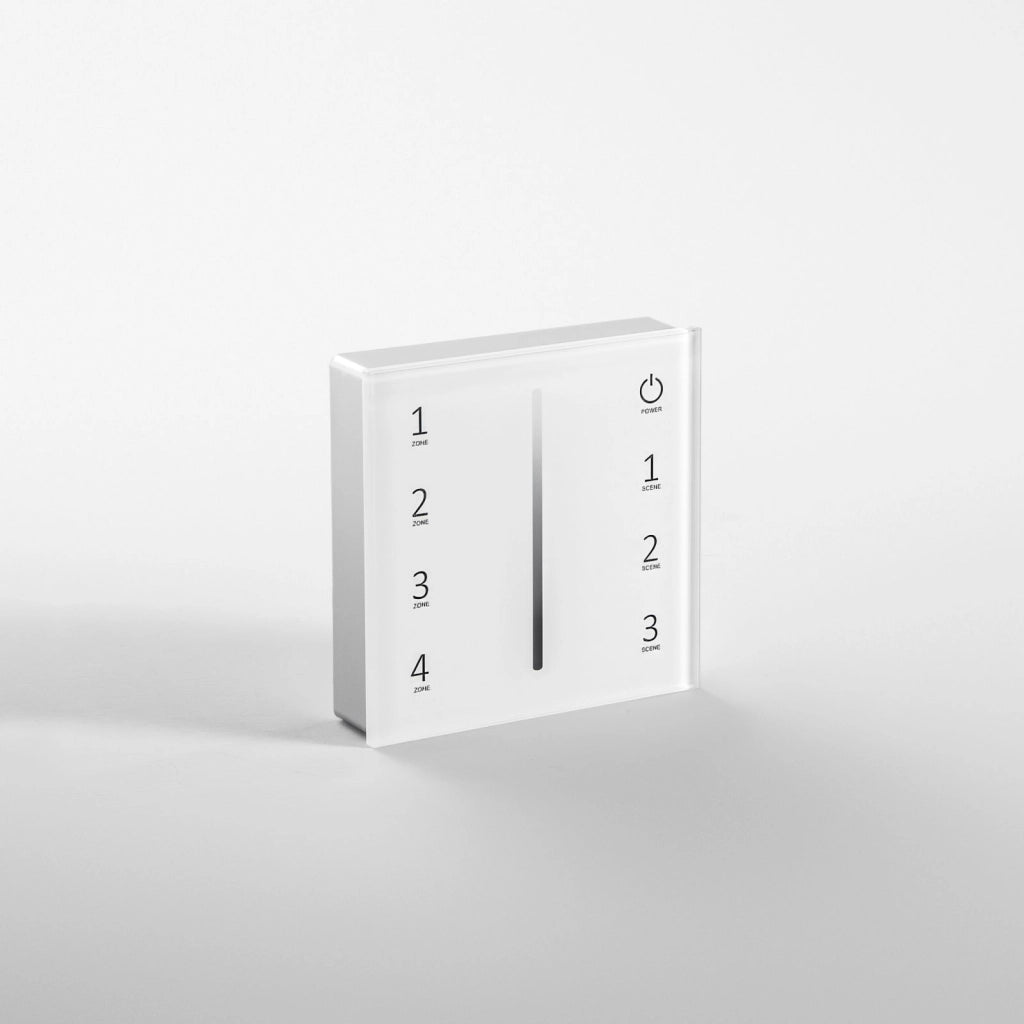WALLPAD RF 2,4G CONTROLLO DIMMER VARIALUCE 4 ZONE 1 CANALE 8,6X8,6X3,6CM