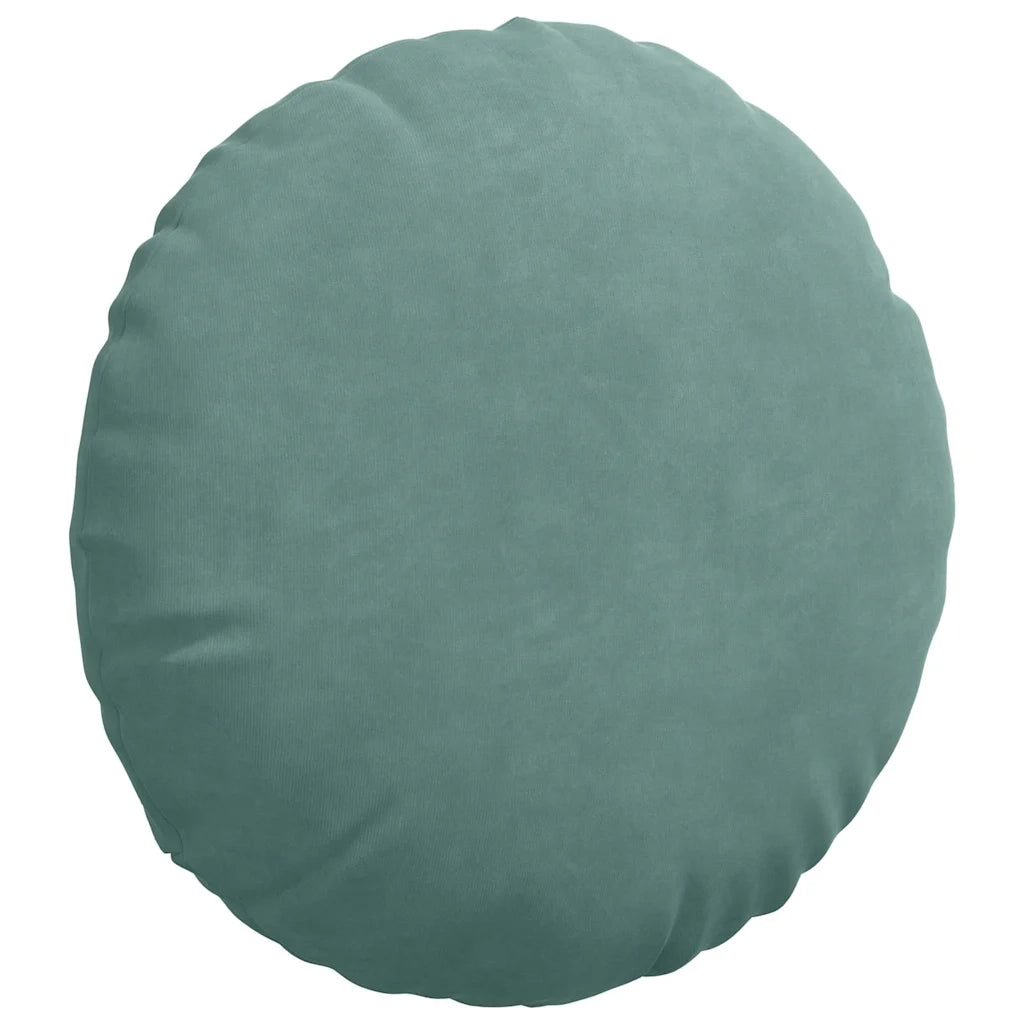 Cuscini per Seduta 2 pcs Verde Mare Ø 40 x 13 cm Velluto 42014147