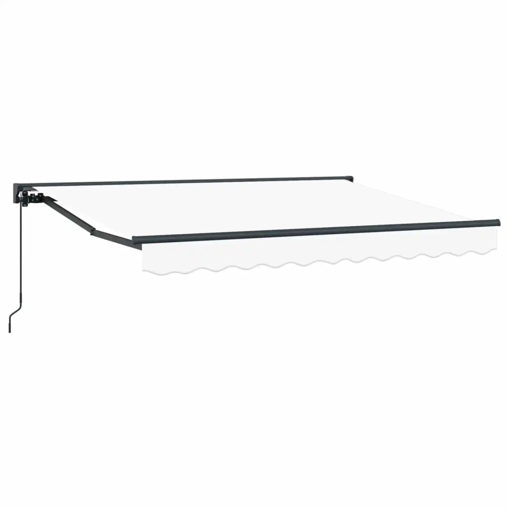 Tenda retrattile manuale-Tenda parasole per balcone Bianco 3,5 x 2 m