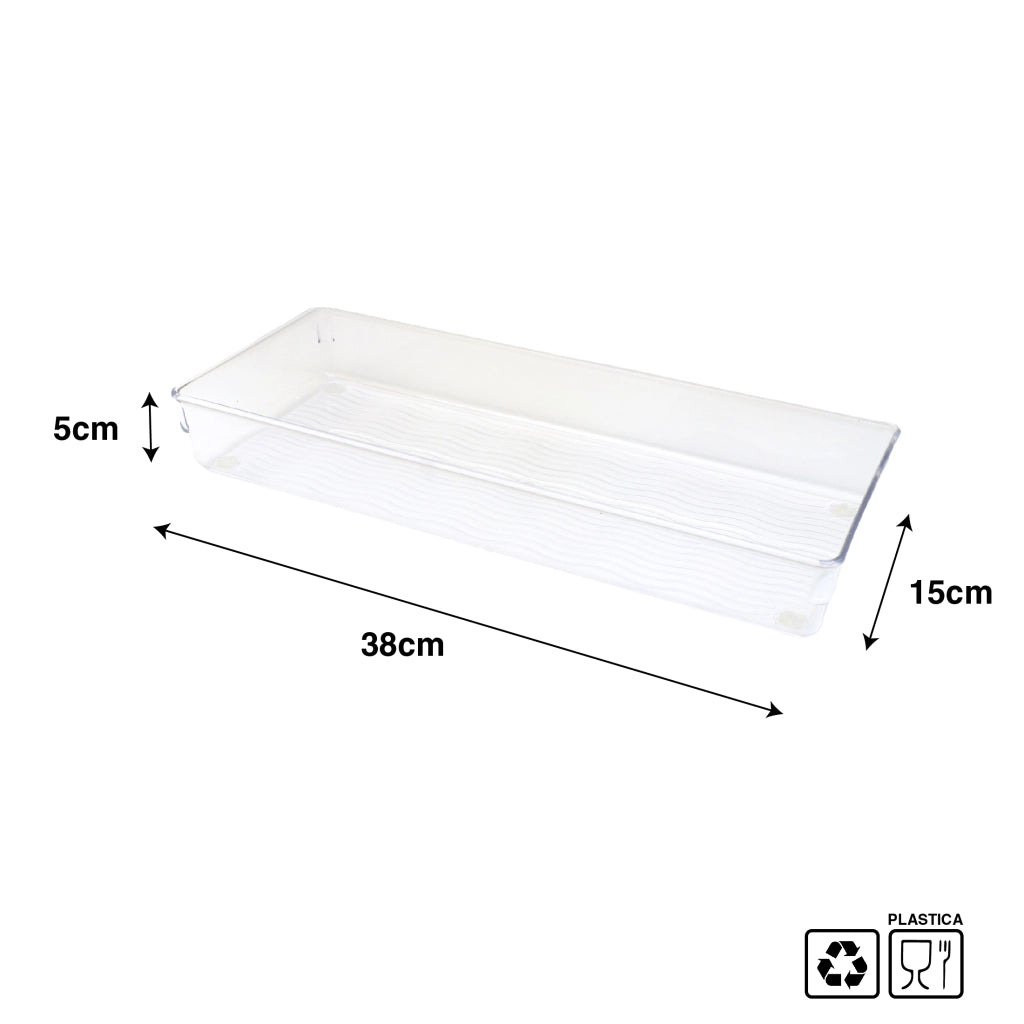 KIT SET 2 PZ MAURY'S VASCHETTA CONTENITORE PER FRIGORIFERO 38 X 15 X H5 CM