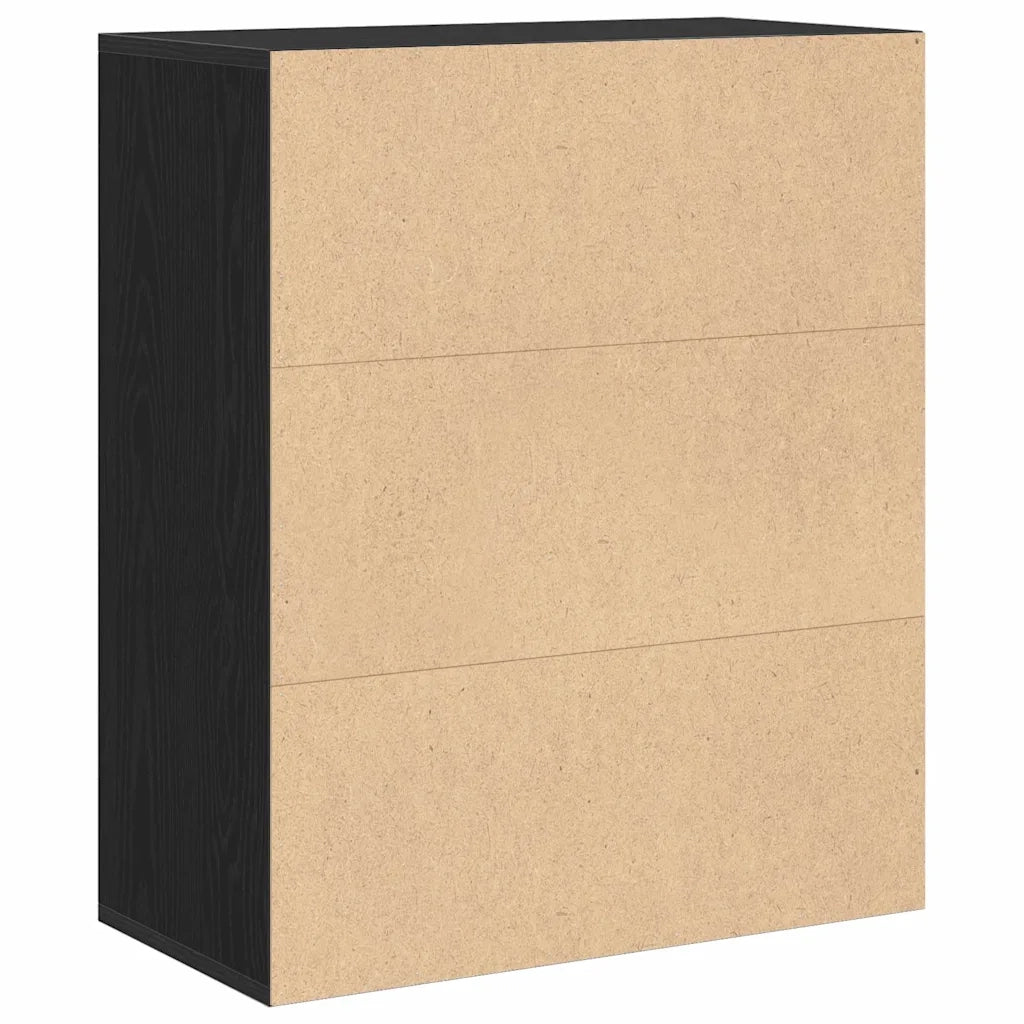 vidaXL Libreria Nera 60x30x71,5 cm in Legno Multistrato