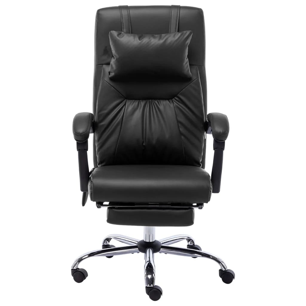 Sedia da ufficio/poltrona/studio/sedia per computer/sedia da massaggio in similpelle nera 02_0024018