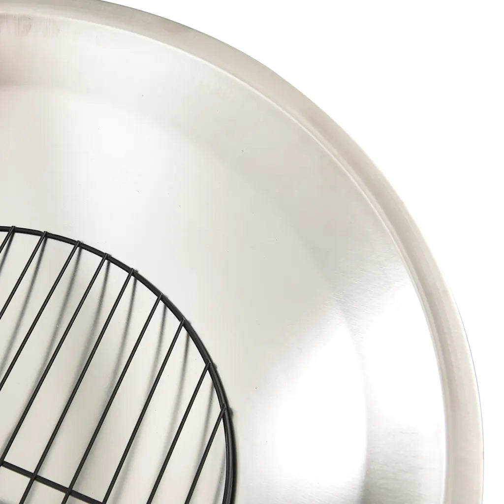 Braciere e Barbecue 2in1 e Attizzatoio 59x59x60 cm Acciaio Inox 313360