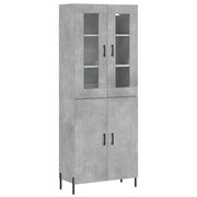 Credenza | Madia | Buffet da pranzo | Armadio da pranzo Grigio Cemento 69,5x34x180 cm in Legno Multistrato