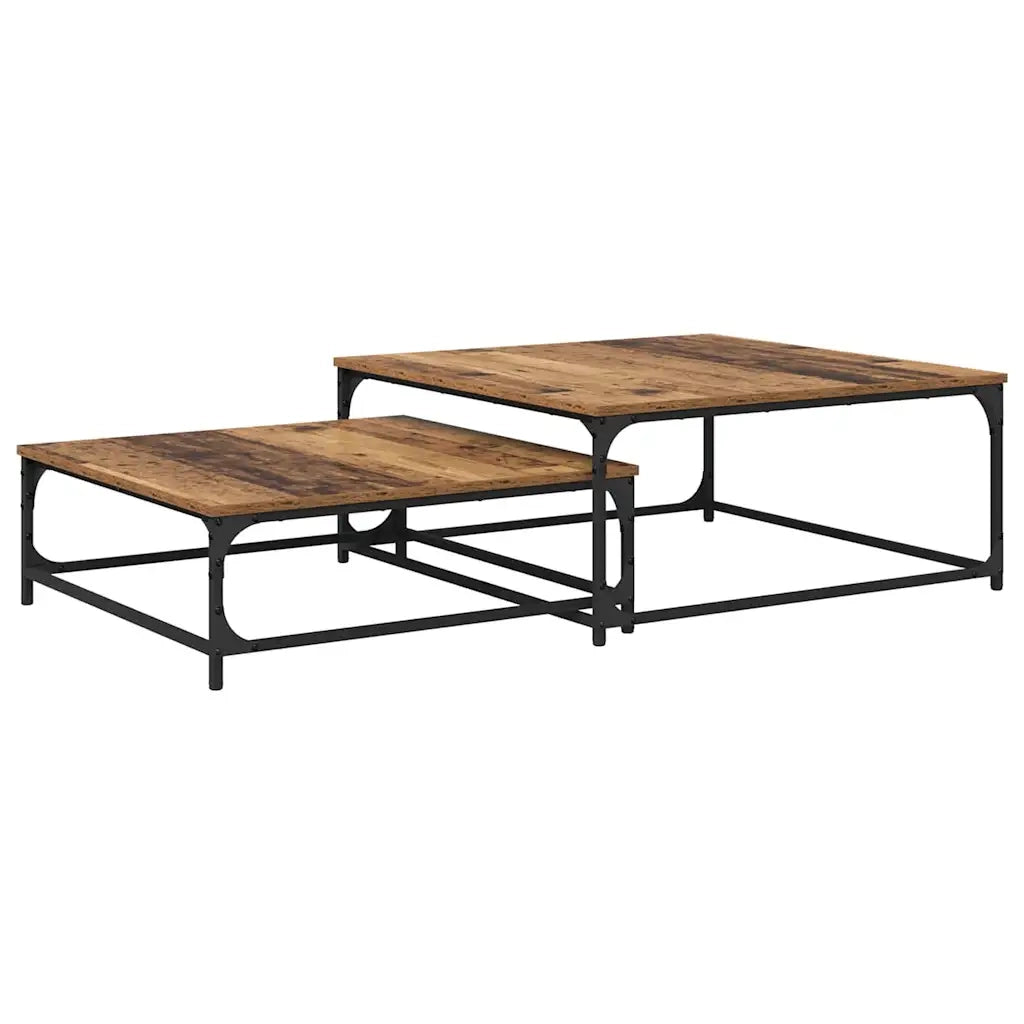 Tavolino da salotto 2 pcs Legno vecchio Legno multistrato 881893